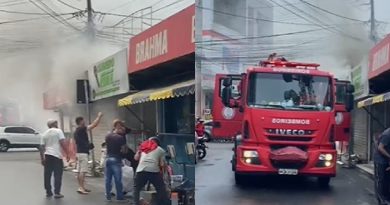 Incêndio atinge estabelecimento comercial no Centro de Santo Antônio de Jesus.